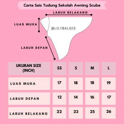 tudung budak awning scuba